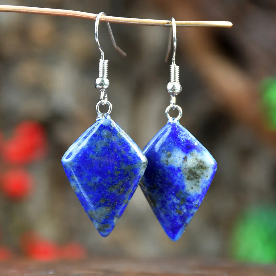 1 Pair Vacation Classic Style Geometric Alloy natural stone Drop Earrings