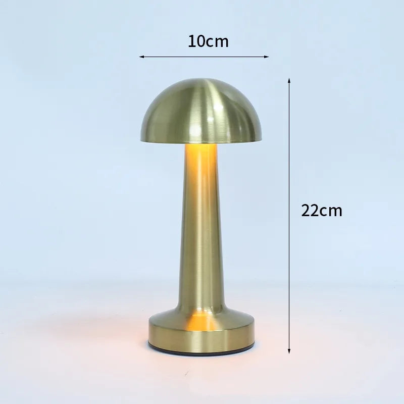 Modern Nordic Creative Bedside Bar Bedroom USB Charging Touch Iron Art Dumbbell Table Lamp Night Light Atmosphere Decorative Lamp