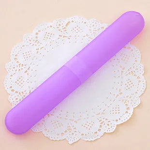 Candy color toothbrush box portable wash scrub toothbrush storage box for business trip wheat straw toothbrush box