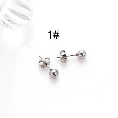 1 Pair Hip-Hop Geometric Cross Feather Plating 316 Stainless Steel  Earrings