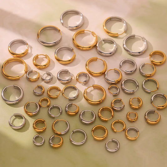 1 Pair IG Style Casual Vacation Geometric Polishing Plating 304 Stainless Steel 18K Gold Plated Earrings