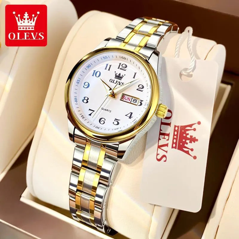 Casual Solid Color Butterfly Double Snap Quartz Women's Watches