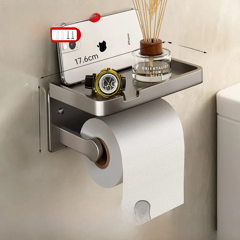 Toilet tissue box wall-mounted toilet tissue holder bathroom punch-free waterproof toilet paper box toilet roll holder