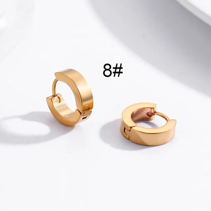 1 Pair Hip-Hop Geometric Cross Feather Plating 316 Stainless Steel  Earrings