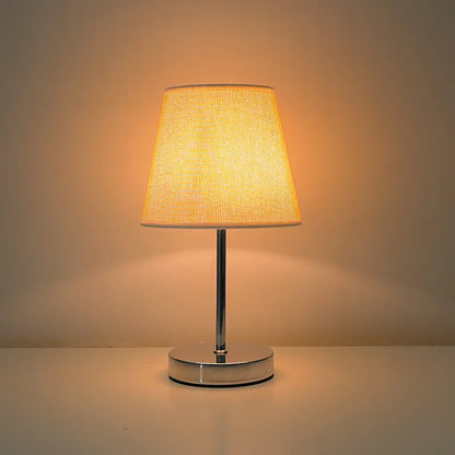 Nordic Style Solid Wood Fabric Decorative Table Lamp Bedroom Bedside Lamp Simple Remote Control Night Light Energy Saving Led
