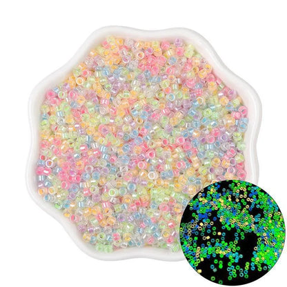 1 Pack Glass Solid Color Beads