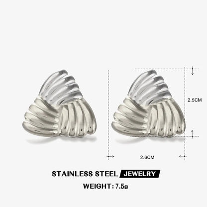 1 Pair Elegant Glam Hip-Hop Triangle 304 Stainless Steel 18K Gold Plated Ear Studs