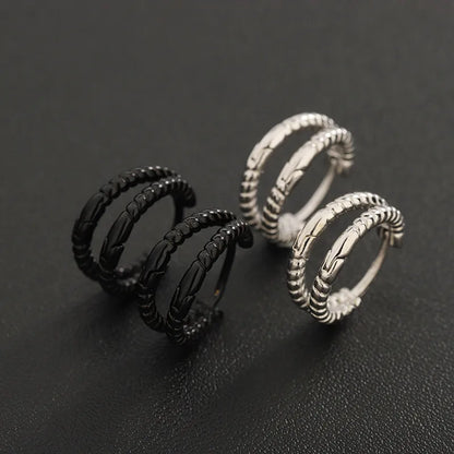 1 Pair Hip-Hop Streetwear Geometric Plating Copper Hoop Earrings