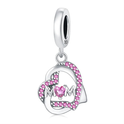 1 Piece 23*14mm 925 Sterling Silver Letter Heart Shape Pendant Beads Jewelry Accessories