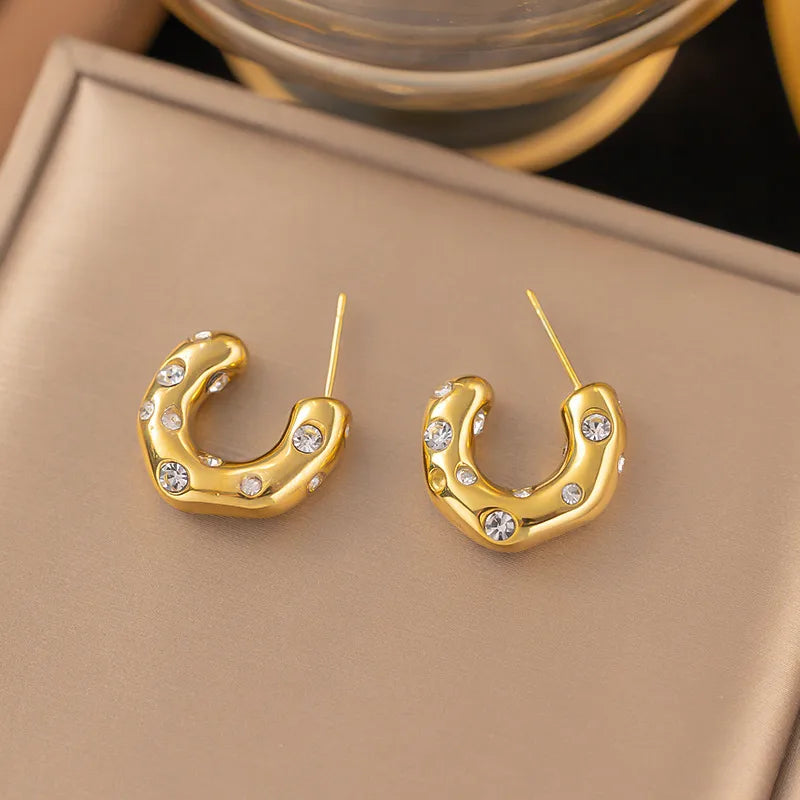 1 Pair IG Style Elegant Vintage Style Heart Shape Flower Butterfly 304 Stainless Steel Drop Earrings Ear Studs