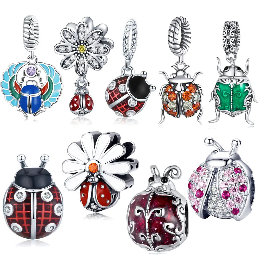 1 Piece 925 Sterling Silver Zircon Solid Color Pendant Jewelry Accessories