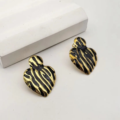 1 Pair Elegant Lady Commute Heart Shape 304 Stainless Steel Butterfly Backs Ear Studs