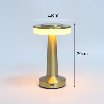 Modern Nordic Creative Bedside Bar Bedroom USB Charging Touch Iron Art Dumbbell Table Lamp Night Light Atmosphere Decorative Lamp