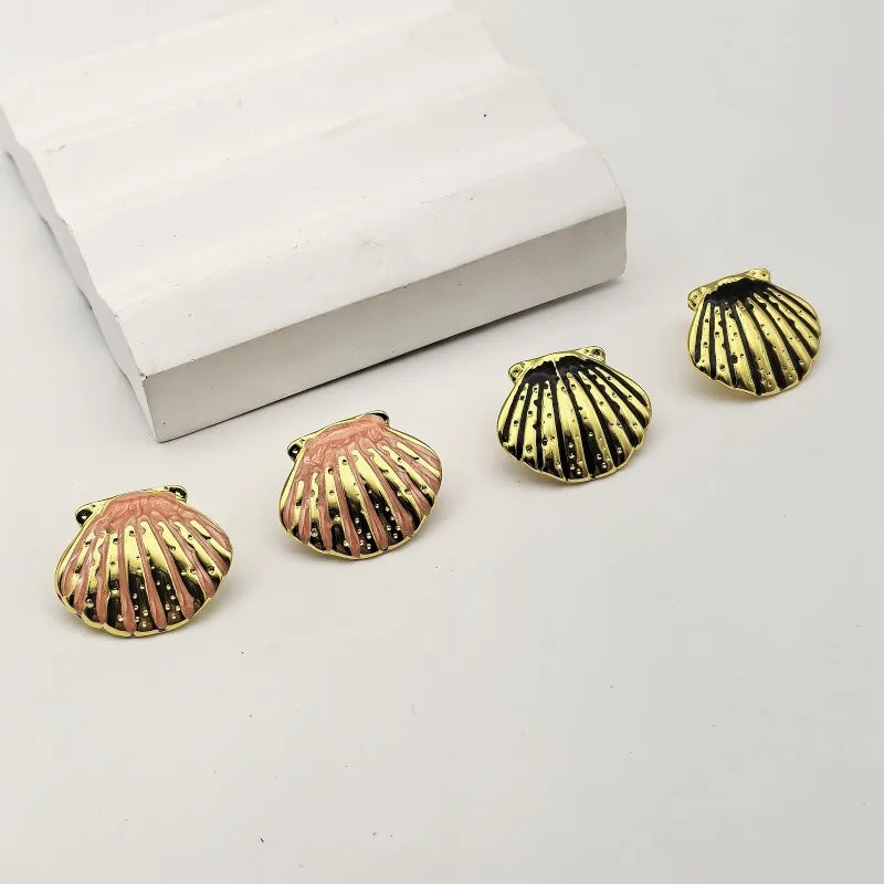 1 Pair Elegant Classical Cute Shell 304 Stainless Steel Butterfly Backs Ear Studs