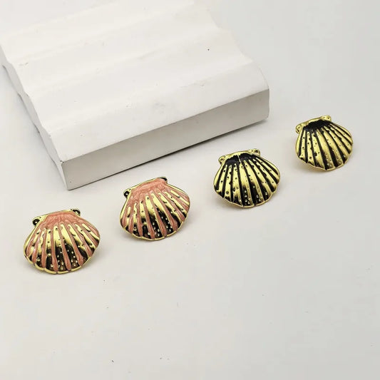 1 Pair Elegant Classical Cute Shell 304 Stainless Steel Butterfly Backs Ear Studs