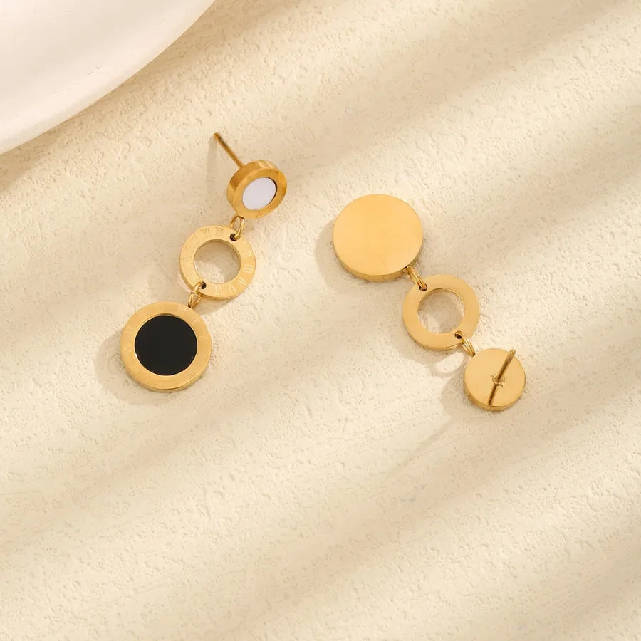 1 Pair Elegant Vintage Style Lady Heart Shape 304 Stainless Steel Zircon 18K Gold Plated Ear Studs
