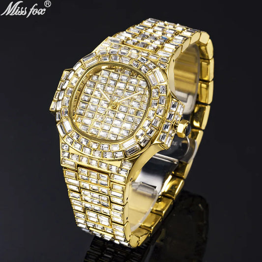 Simple Style Classic Style Solid Color Butterfly Double Snap Quartz Watch Men's Watches