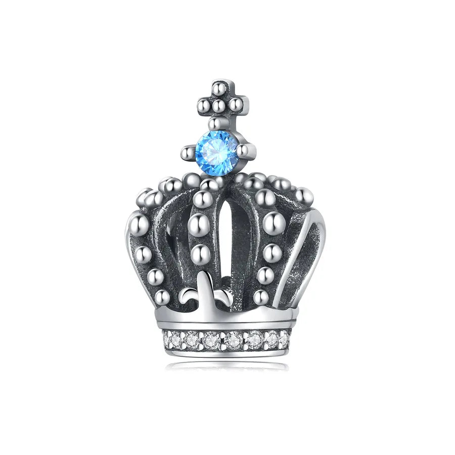 1 Piece 21 * 24mm 925 Sterling Silver Zircon Pumpkin Crown Mushroom Pendant Beads Jewelry Accessories
