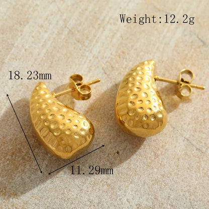 1 Pair Cute Simple Style Classic Style Irregular Geometric Plating 304 Stainless Steel 18K Gold Plated Ear Studs