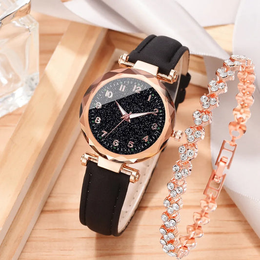 casual round buckle quartz women's watches
