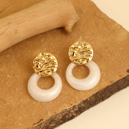 1 Pair IG Style Elegant Cute Round Flower Bow Knot 304 Stainless Steel Ear Studs