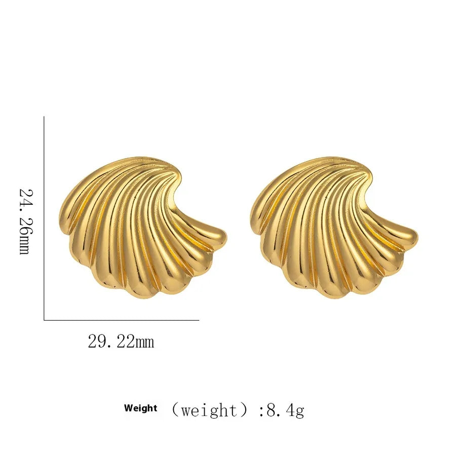 1 Pair Elegant Modern Style Geometric Plating Titanium Steel Ear Studs