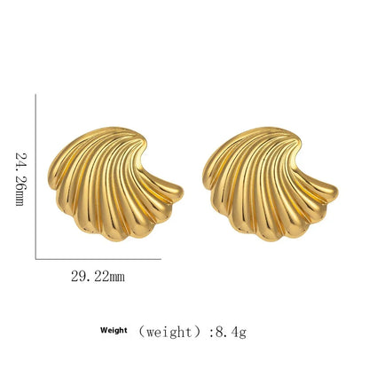 1 Pair Elegant Modern Style Geometric Plating Titanium Steel Ear Studs