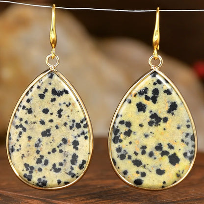1 Pair Elegant Luxurious Water Droplets natural stone Drop Earrings