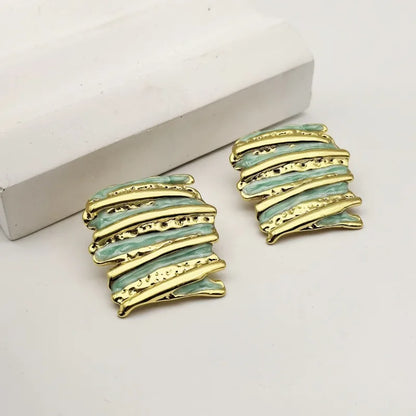 1 Pair Elegant Classical Retro Irregular 304 Stainless Steel Ear Studs