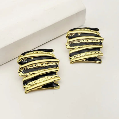 1 Pair Elegant Classical Retro Irregular 304 Stainless Steel Ear Studs