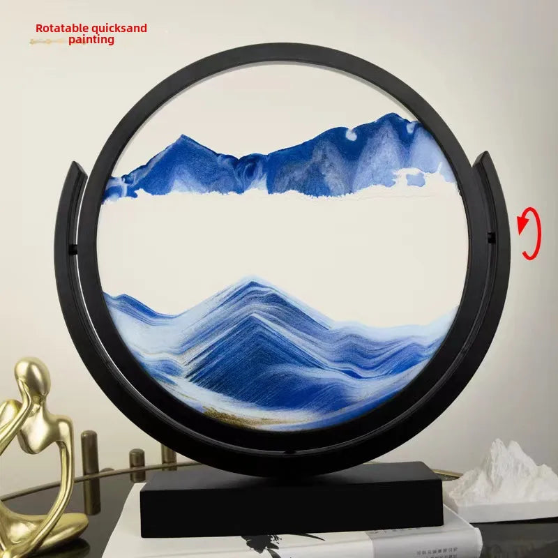 Creative  ornaments liquid decompression quicksand painting office desktop living room bedside table decorations birthday gift