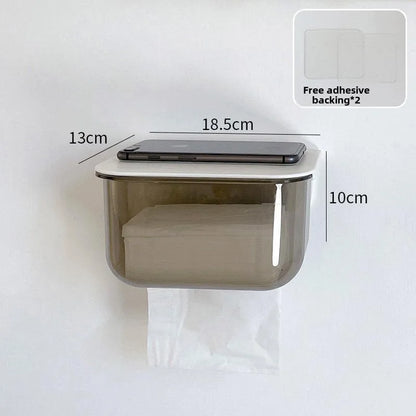Transparent tissue box household wall-mounted bedroom bathroom toilet paper box wash towel wall storage box wholesale
