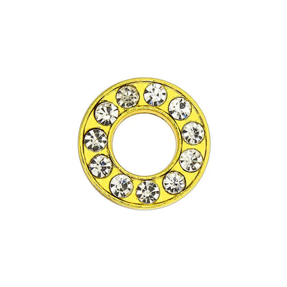 1 Piece 12mm Hole 6~9.9mm Alloy Rhinestones Letter DIY Ornament Accessories Beads