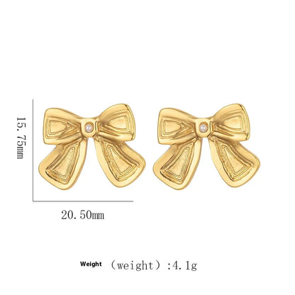 1 Pair Elegant Modern Style Geometric Plating Titanium Steel Ear Studs