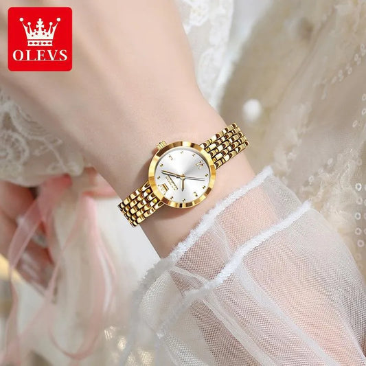 Simple Style Solid Color Jewelry Buckle Quartz Women's Watches