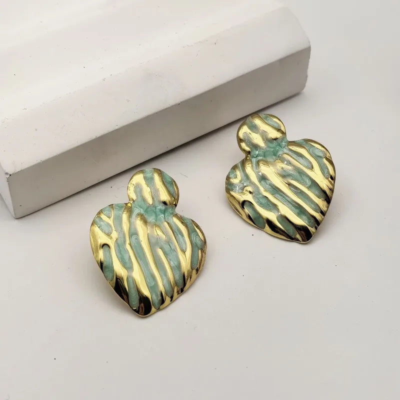 1 Pair Elegant Lady Commute Heart Shape 304 Stainless Steel Butterfly Backs Ear Studs