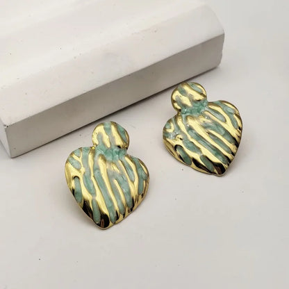 1 Pair Elegant Lady Commute Heart Shape 304 Stainless Steel Butterfly Backs Ear Studs