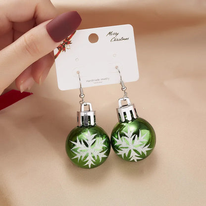 1 Pair Fashion Snowflake Plating Resin Drop Earrings