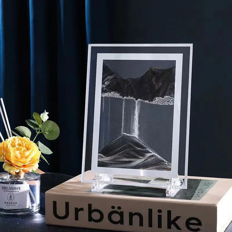 Creative  ornaments liquid decompression quicksand painting office desktop living room bedside table decorations birthday gift