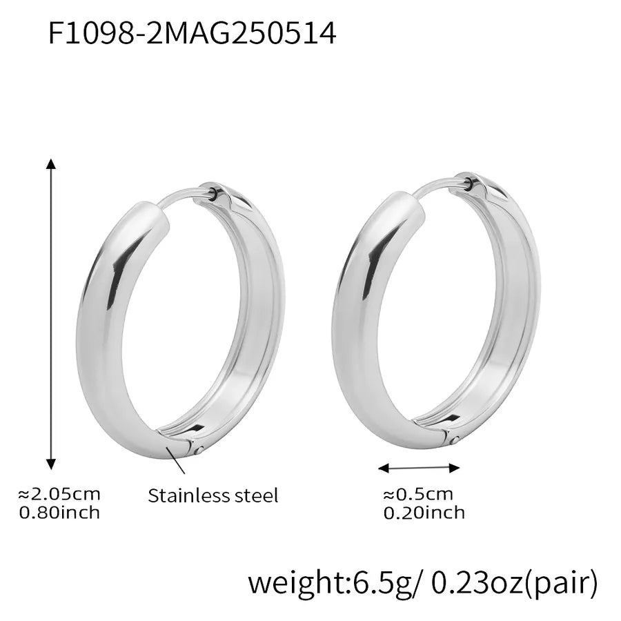1 Pair IG Style Casual Vacation Geometric Polishing Plating 304 Stainless Steel 18K Gold Plated Earrings