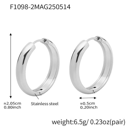 1 Pair IG Style Casual Vacation Geometric Polishing Plating 304 Stainless Steel 18K Gold Plated Earrings