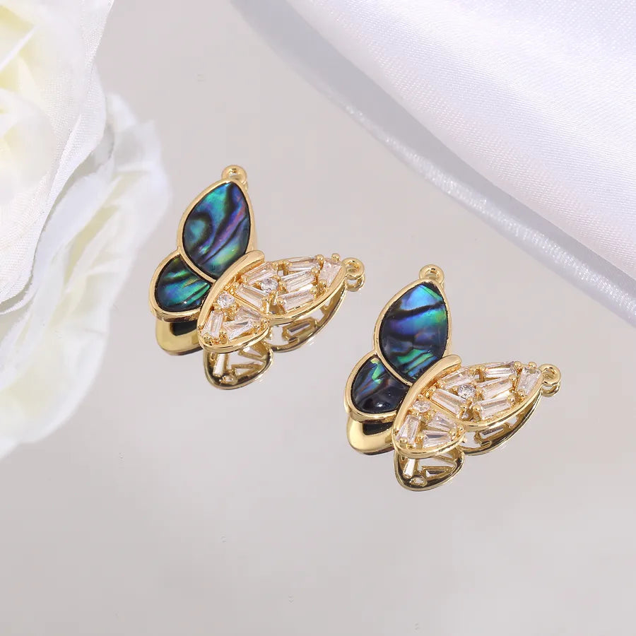 1 Piece 14 * 15mm Copper Heart Shape Rose Flower Pendant Jewelry Accessories