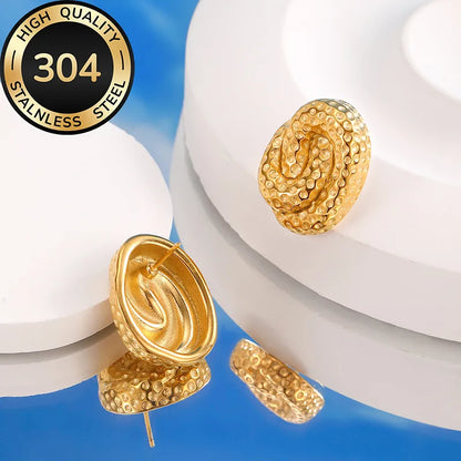 1 Pair Casual Modern Style Oval 304 Stainless Steel Ear Studs