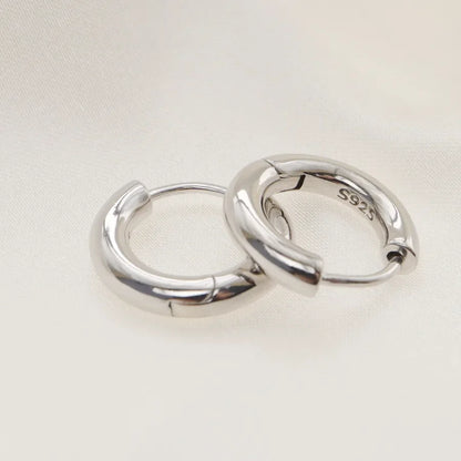 1 Pair Simple Style Commute Geometric 925 Sterling Silver Earrings