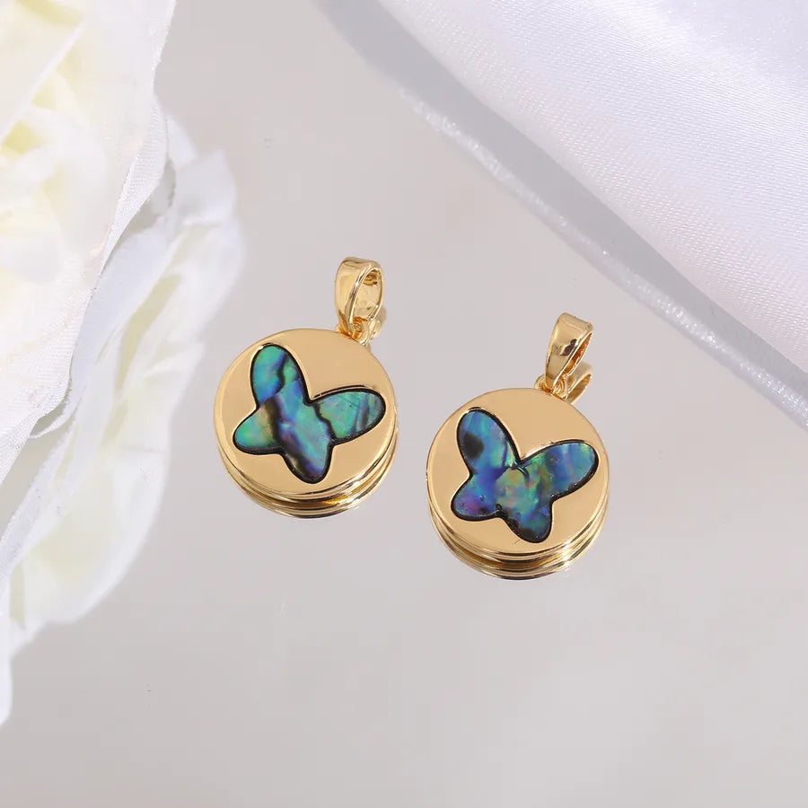 1 Piece 14 * 15mm Copper Heart Shape Rose Flower Pendant Jewelry Accessories