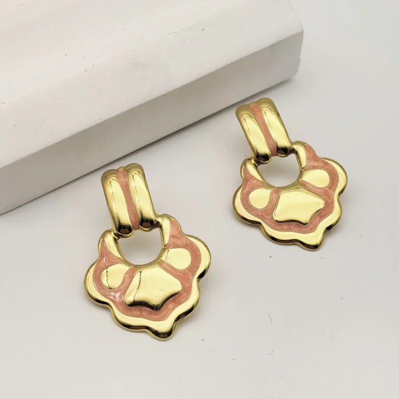 1 Pair Elegant Beach Commute Water Droplets 304 Stainless Steel Butterfly Backs Ear Studs