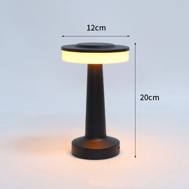 Modern Nordic Creative Bedside Bar Bedroom USB Charging Touch Iron Art Dumbbell Table Lamp Night Light Atmosphere Decorative Lamp