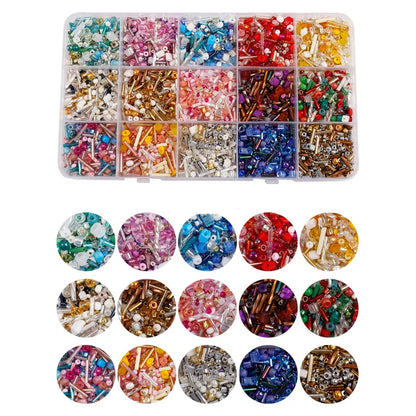1 Box Glass Solid Color Beads