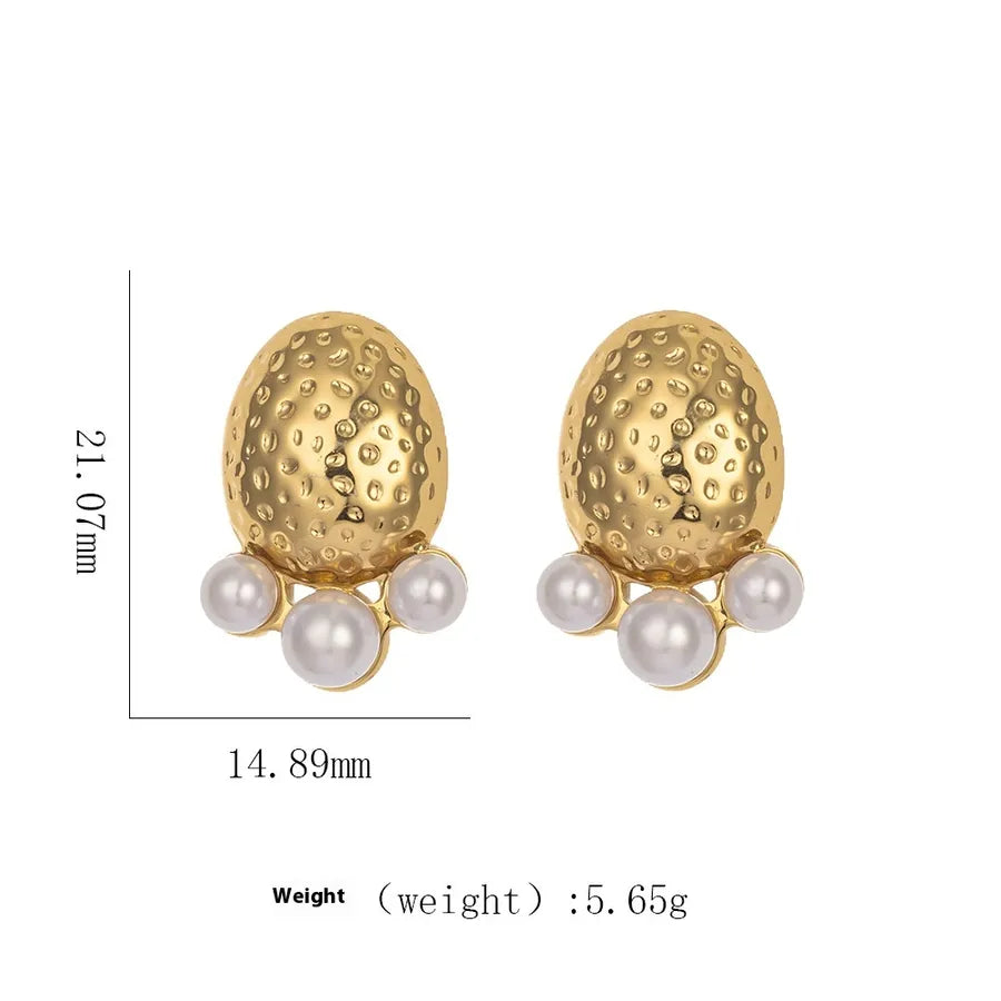 1 Pair Elegant Modern Style Geometric Plating Titanium Steel Ear Studs