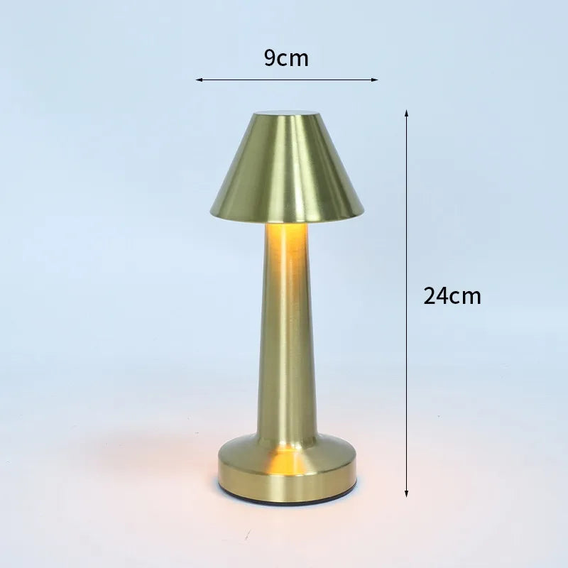 Modern Nordic Creative Bedside Bar Bedroom USB Charging Touch Iron Art Dumbbell Table Lamp Night Light Atmosphere Decorative Lamp